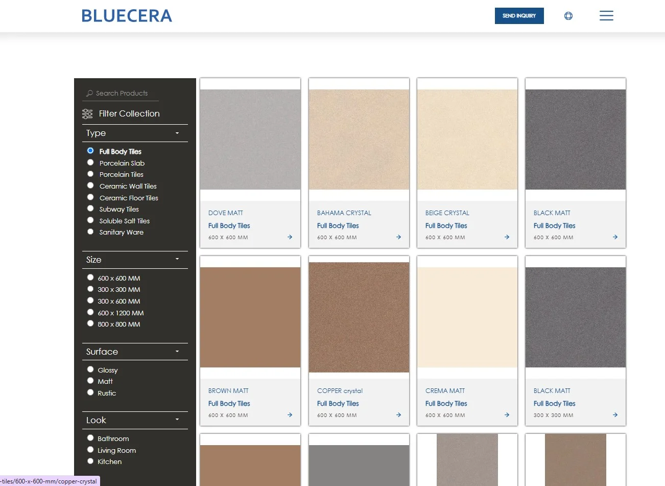 Blueceras Extensive Tiles Range